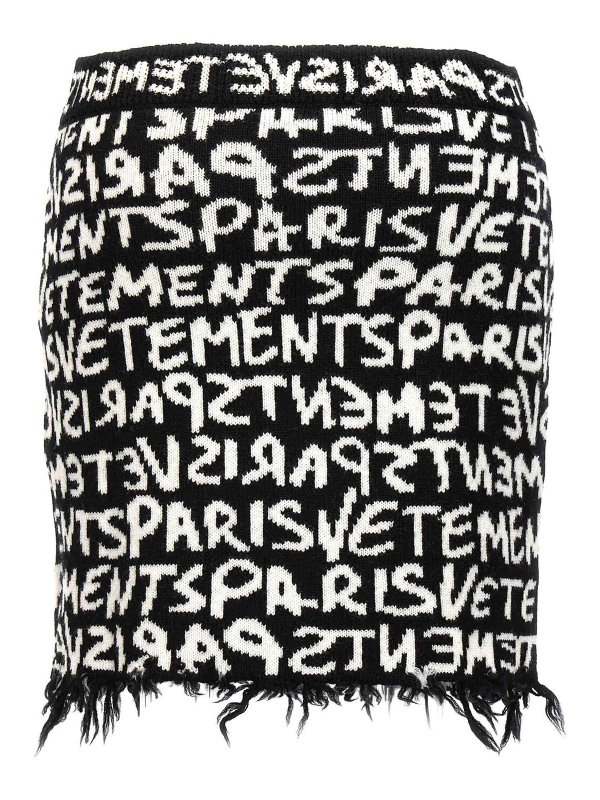 VETEMENTS: gonne al ginocchio  e longuette online - Gonna con monogramma Graffiti