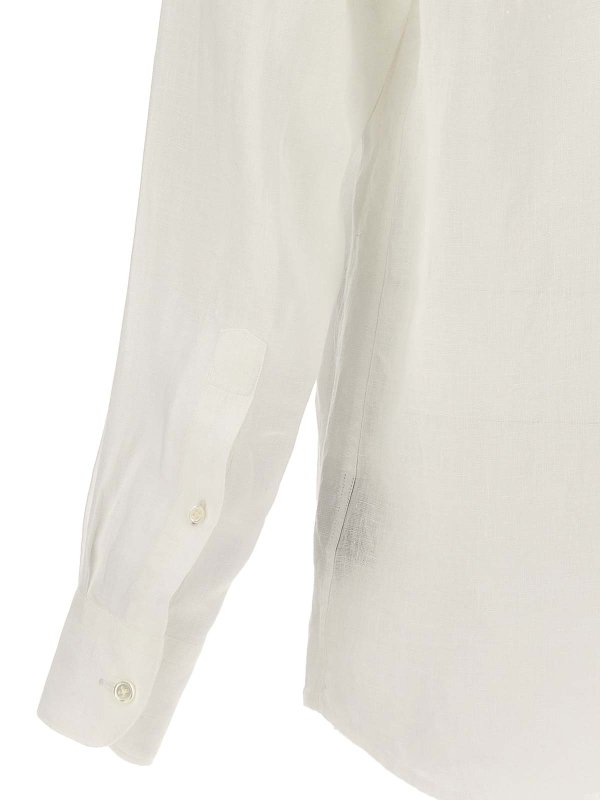 Linen Shirt Button Long Cuffed shop online: ZEGNA