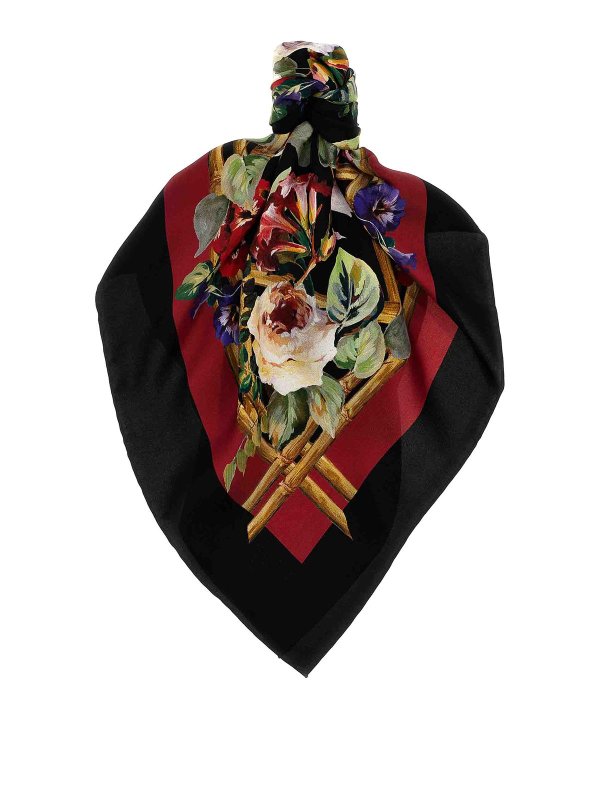 DOLCE & GABBANA: scarves - Floral Print Scarf
