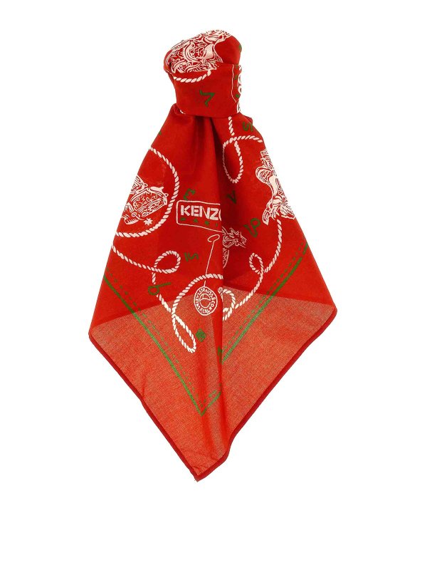 KENZO: ストール＆ショール - ストール/ショール - 赤