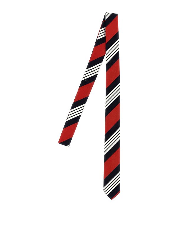 THOM BROWNE: ties & bow ties - Bar pattern silk tie