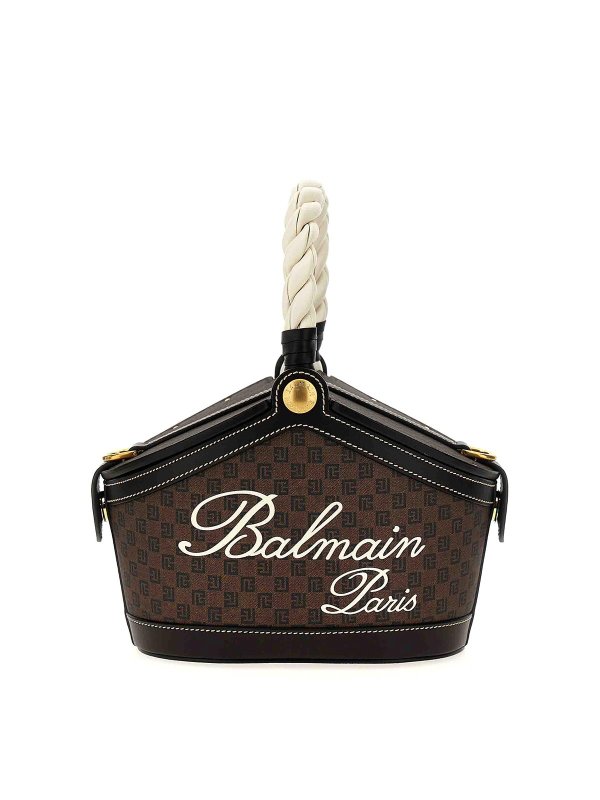 Balmain: Bucket bags - Monogram Bucket Handbag