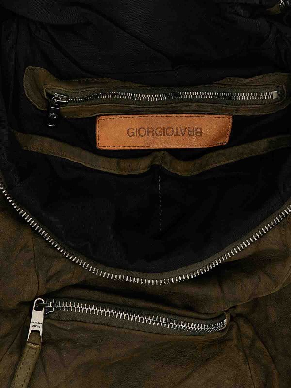 バックパック - 緑 shop online: GIORGIO BRATO