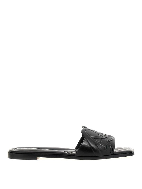 ALEXANDER MCQUEEN: サンダル - サンダル - 黒