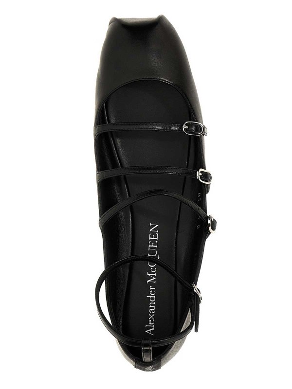Leather Ballet Flats Straps shop online: ALEXANDER MCQUEEN