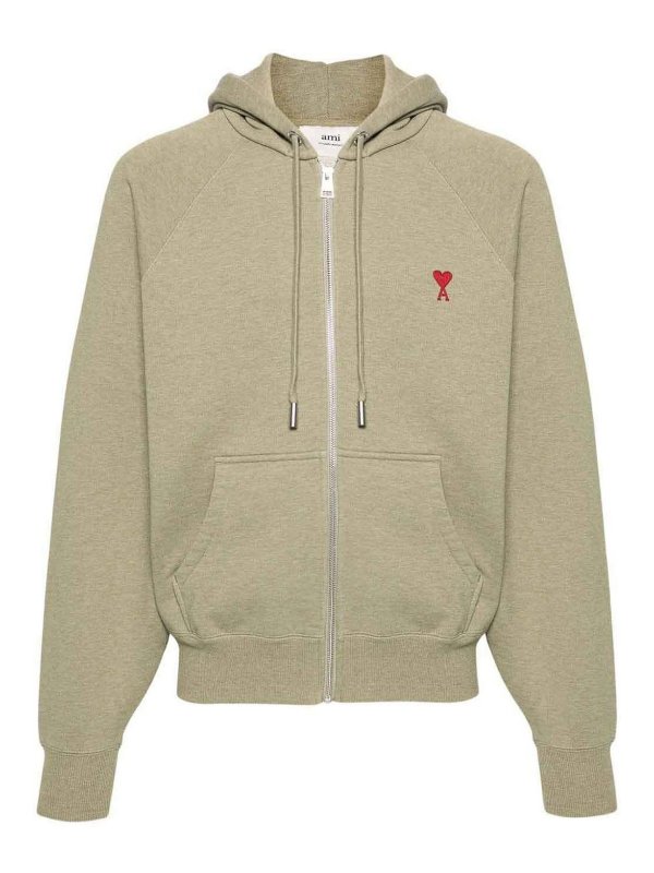 AMI PARIS: Felpe e maglie - Felpa con cappuccio e zip