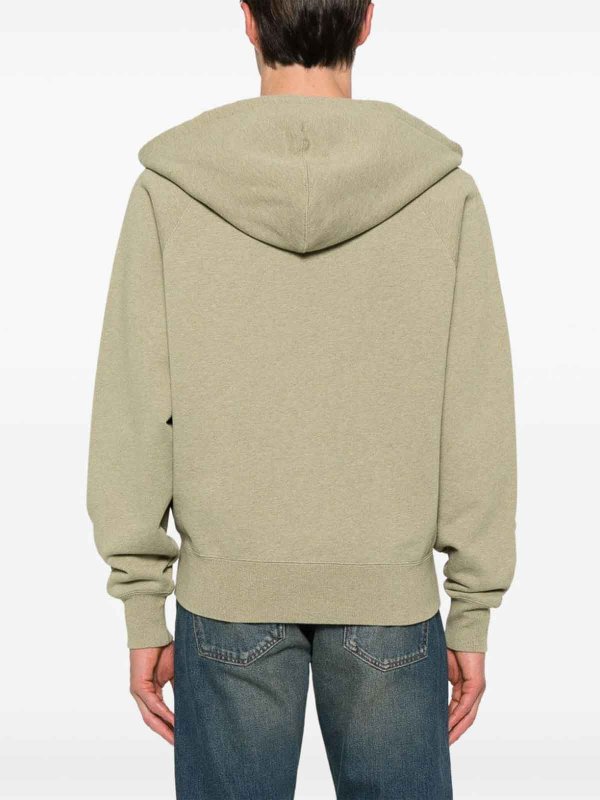 Felpa con cappuccio e zip shop online: AMI PARIS