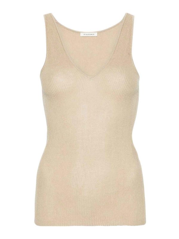 BY MALENE BIRGER: Tops & Tank tops - V Neckline Natural Stretch