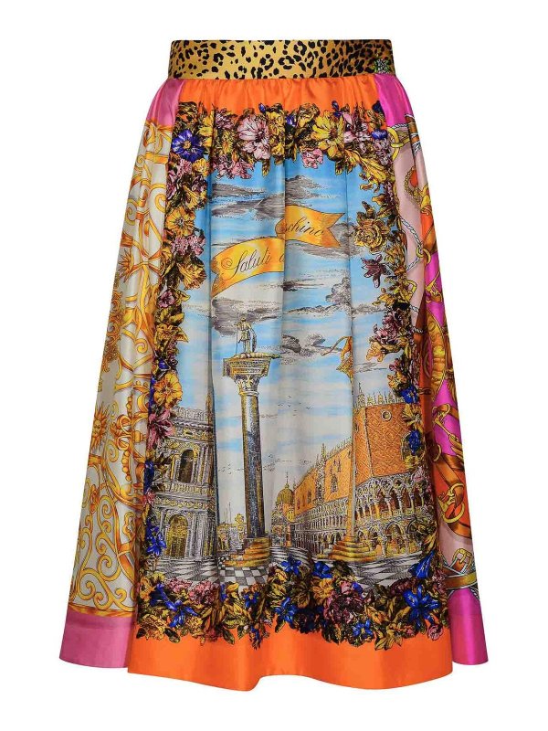 MOSCHINO: Faldas media pierna y semilargas - Falda Semilarga - Multicolor