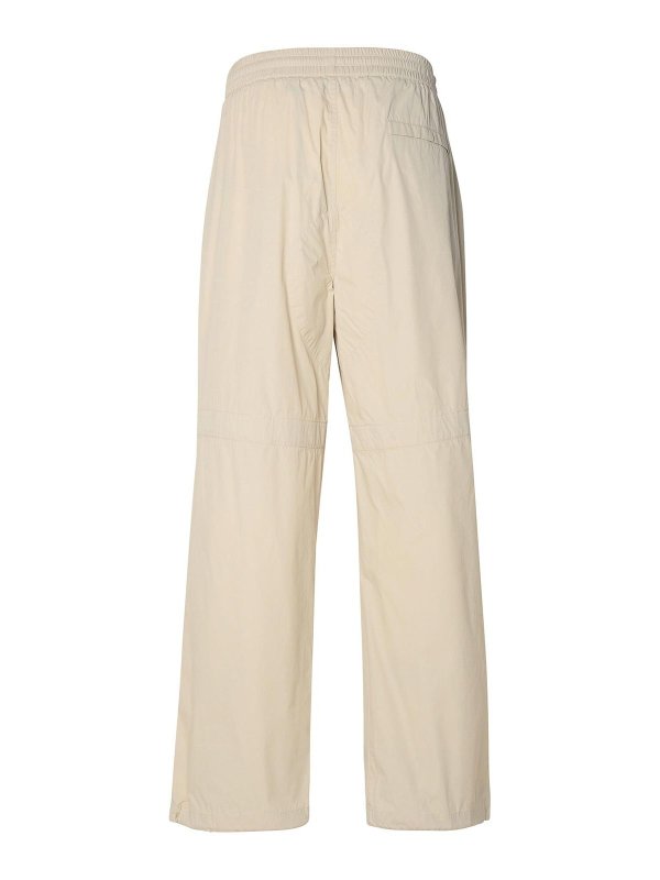 BURBERRY: casual trousers online - Beige Cotton Blend Trousers