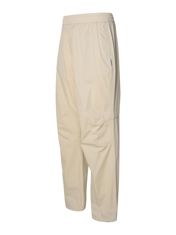 The Best Shops BURBERRY: casual trousers - Beige Cotton Blend Trousers