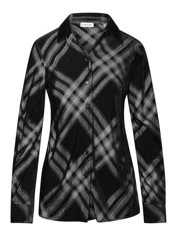 BURBERRY: shirts - Black Viscose Shirt