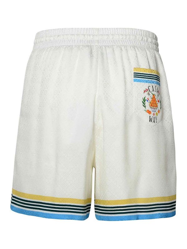 CASABLANCA: casual trousers online - White Silk Trousers