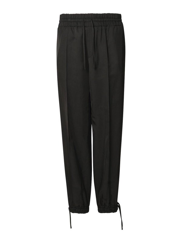 JIL SANDER: casual trousers - Black Viscose Trousers