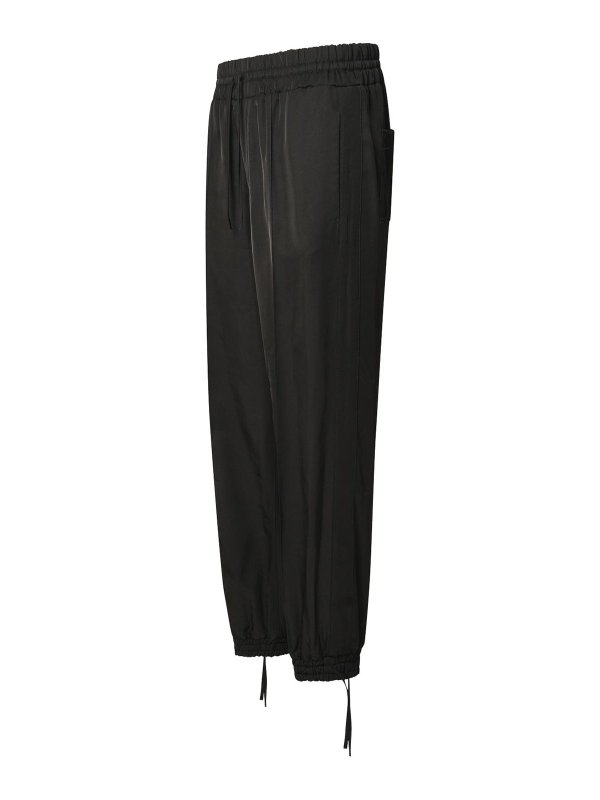 The Best Shops JIL SANDER: casual trousers - Black Viscose Trousers