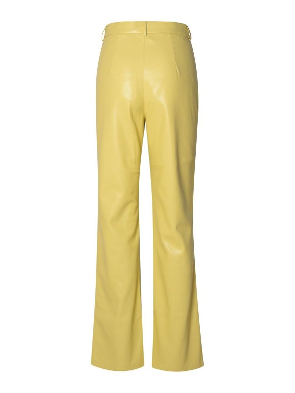NANUSHKA: casual trousers online - Leena Lime Polyurethane Pants