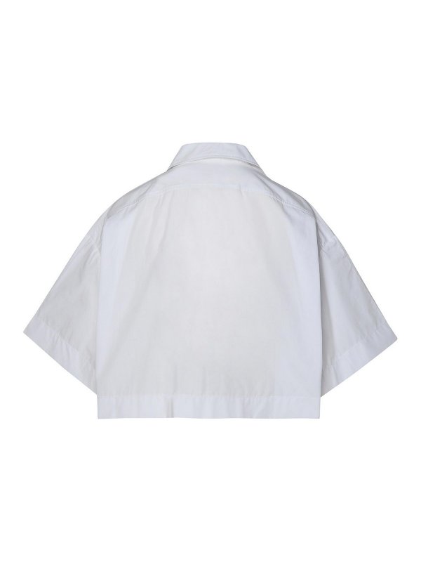 PATOU: shirts online - Crop Shirt In White Cotton