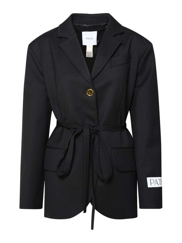 PATOU: ブレザー - ブレザー - 黒