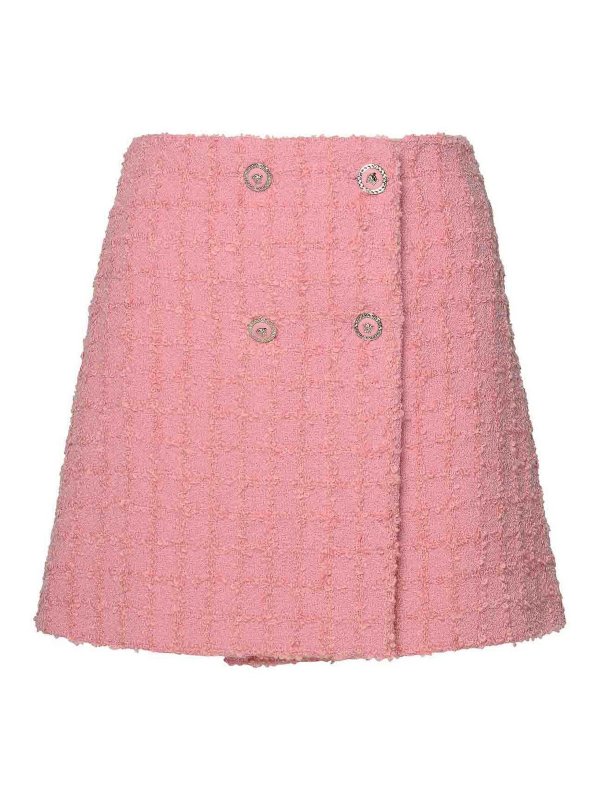 VERSACE: Knee length skirts & Midi - Pink Virgin Wool Blend Skirt