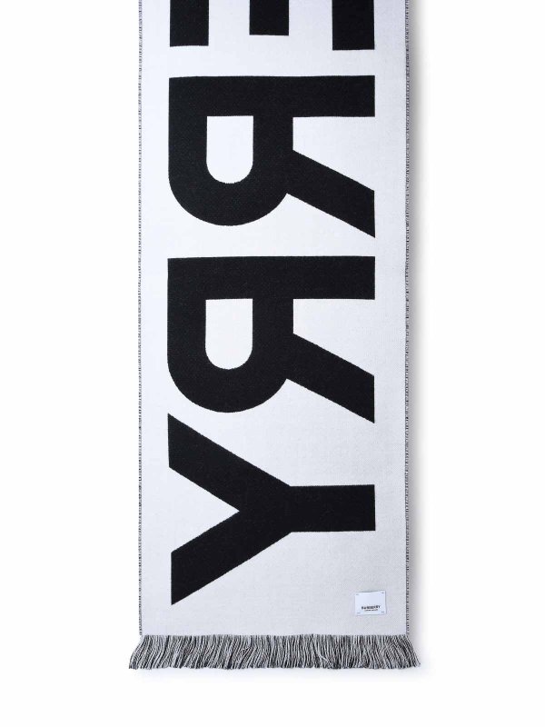 BURBERRY: scarves online - Black Wool Scarf