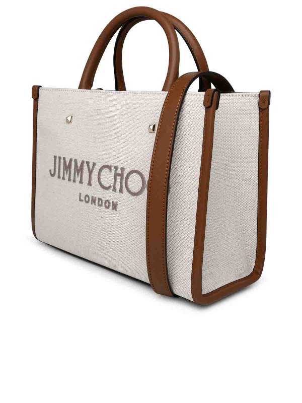 JIMMY CHOO: cross body bags online - Beige Fabric Bag