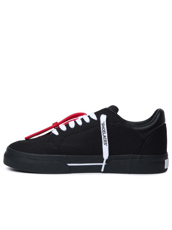 The Best Shops OFF-WHITE: trainers - New Vulcanized Black Fabric Sneakers