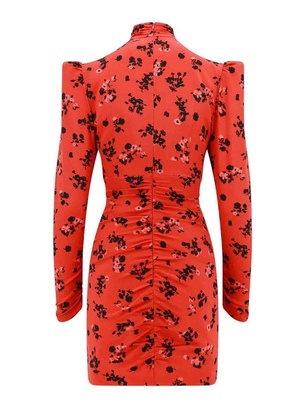 ALESSANDRA RICH: short dresses online - Silk Dress With Drapery On The Front