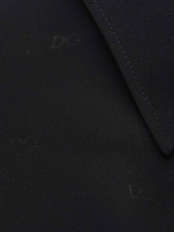 The Best Shops DOLCE & GABBANA: shirts - Silk Shirt With All-Over Monogram