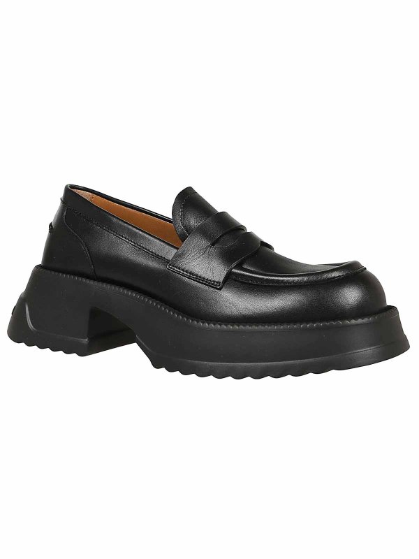 Marni: Mocassins & Chaussures bateau online - Mocassins - Noir