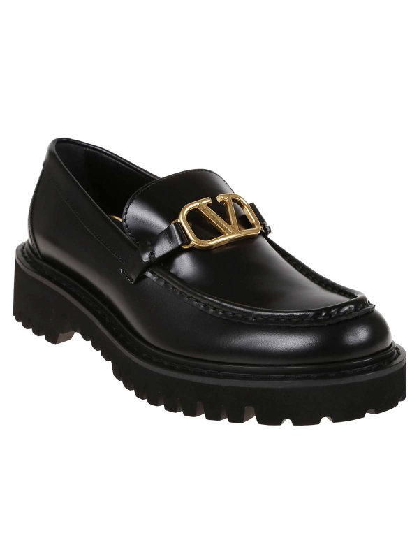 VALENTINO GARAVANI: Mocassini e slippers online - Mocassini con logo