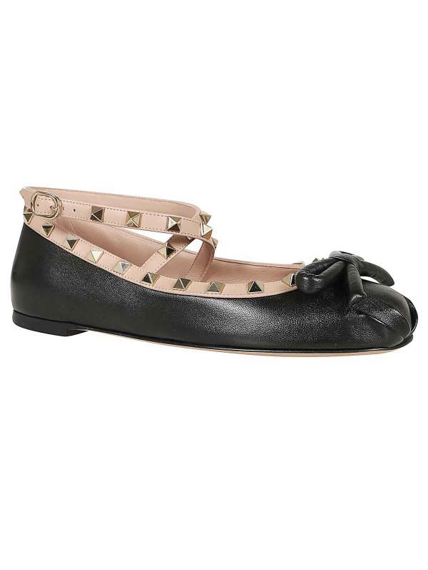VALENTINO GARAVANI: flat shoes online - Rockstud flats
