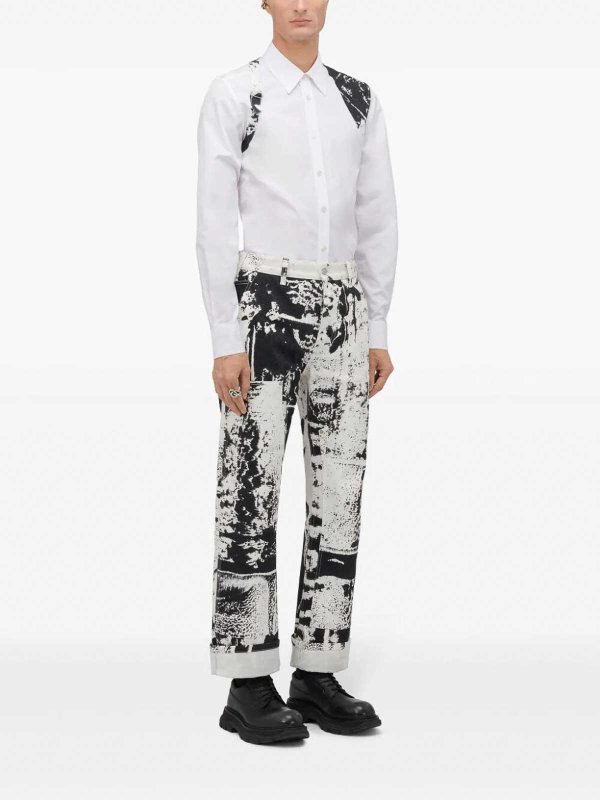 The Best Shops ALEXANDER MCQUEEN: shirts - Printed Harness Shirt