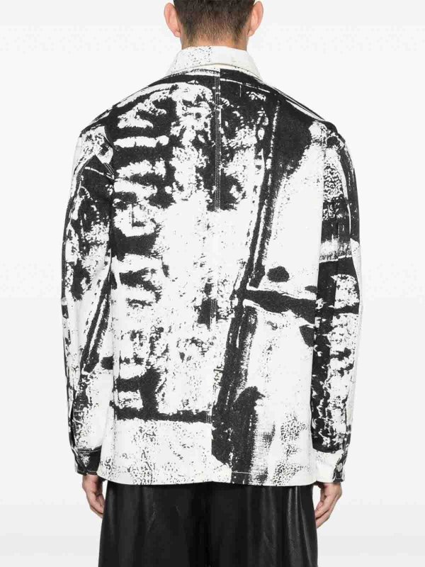 Patch Allover Fold Print Denim Jacket shop online: ALEXANDER MCQUEEN