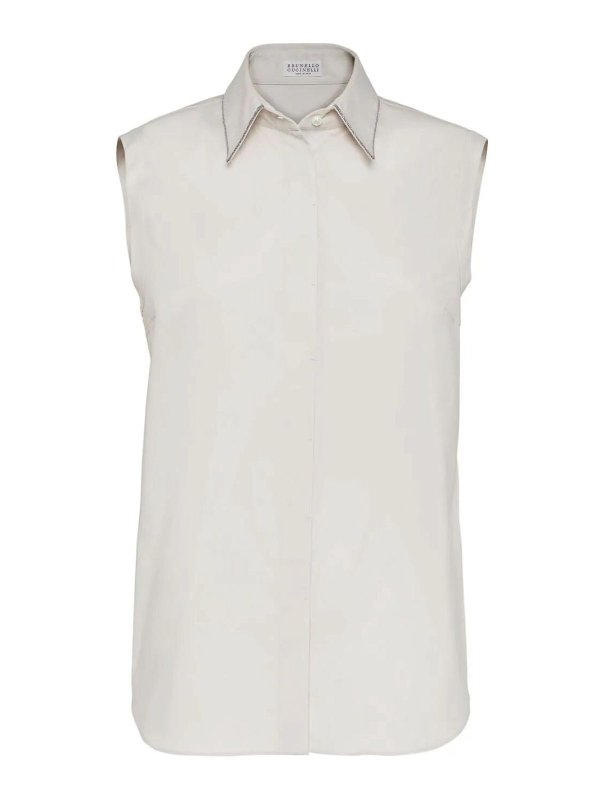 BRUNELLO CUCINELLI: シャツ - シャツ - 白