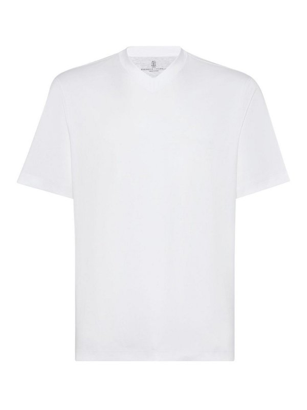 BRUNELLO CUCINELLI: Camisetas - Camiseta - Blanco