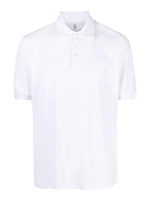 BRUNELLO CUCINELLI: ポロシャツ - ポロシャツ - 白