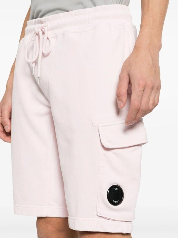 The Best Shops C.P. COMPANY: pantaloni shorts - Pantaloncini cargo diagonali in pile