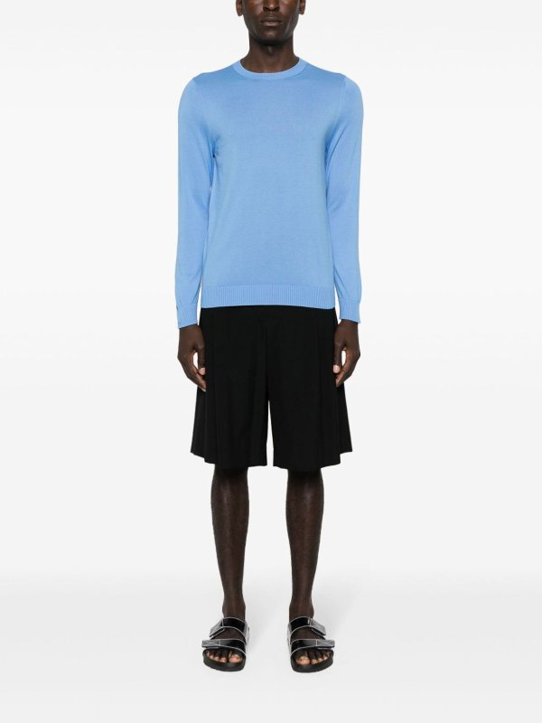 MALO: Strickpullover mit Rundhalsausschnitt online - Rundhalspullover - Hellblau
