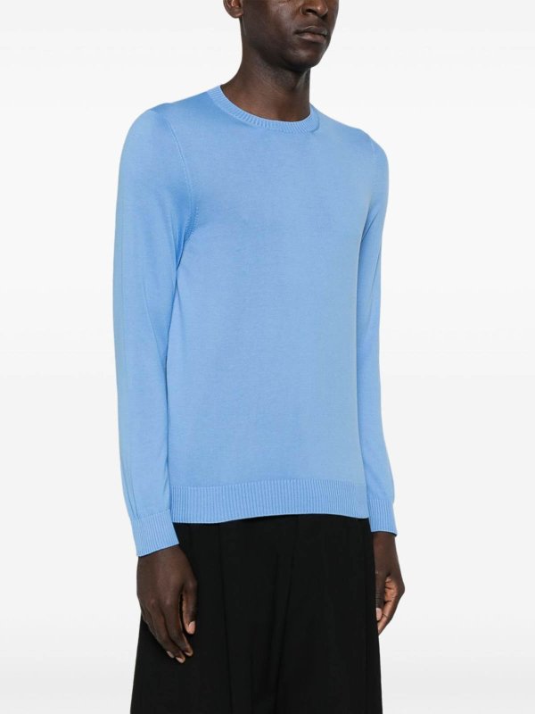 Rundhalspullover - Hellblau shop online: MALO