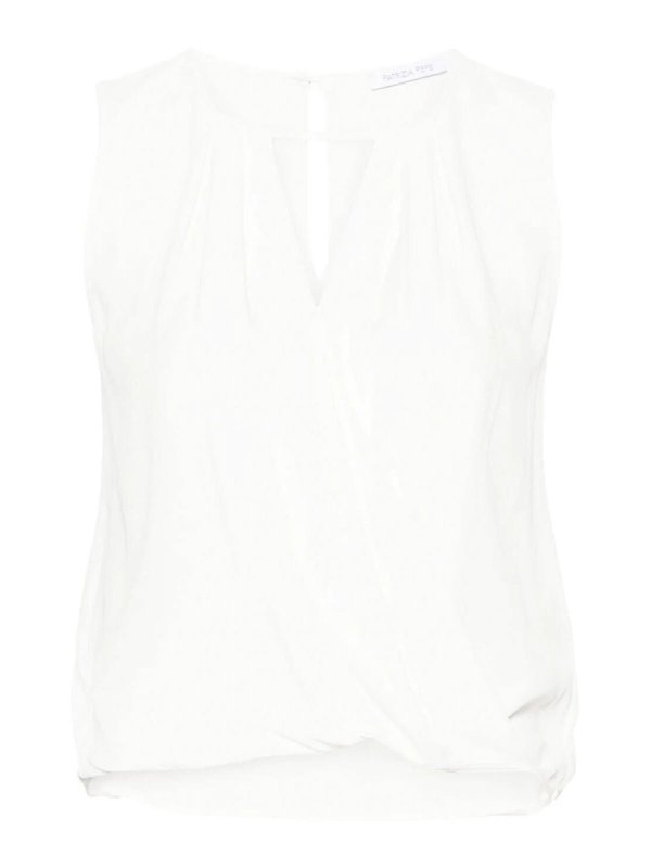 PATRIZIA PEPE: Tops und Tank Tops - Top - Weiß