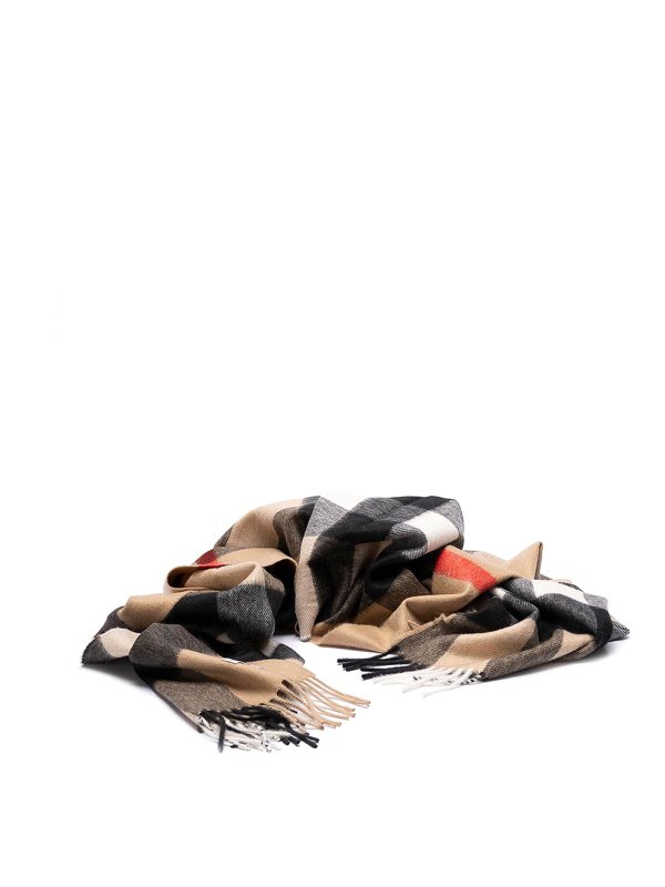 BURBERRY: scarves - Half Mega Check Scarf