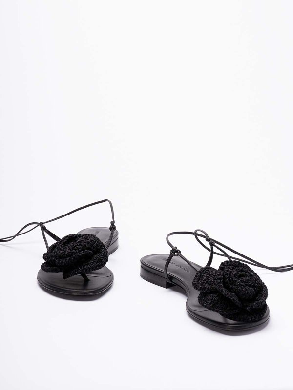 MAGDA BUTRYM: flat shoes online - Flower Flat Sandals