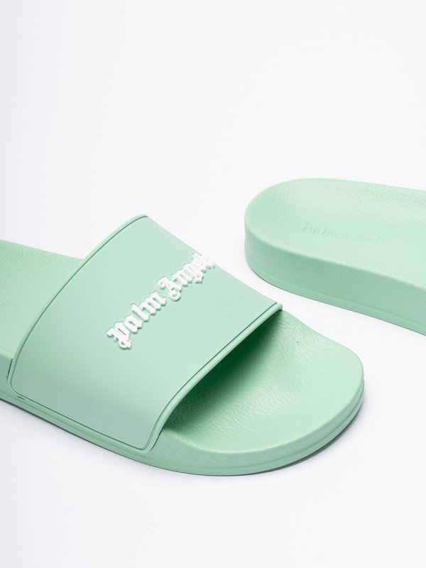 Palm Angels buy online Pantofole da piscina con logo essenziale