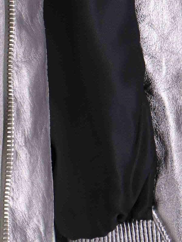 The Attico buy online Leather Bomber Jacket