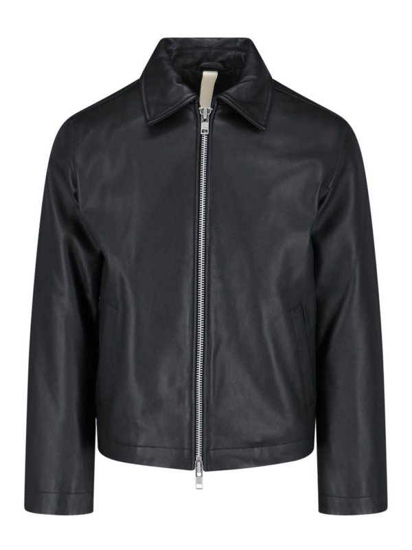SUNFLOWER: Vestes en cuir - Blouson En Cuir - Noir
