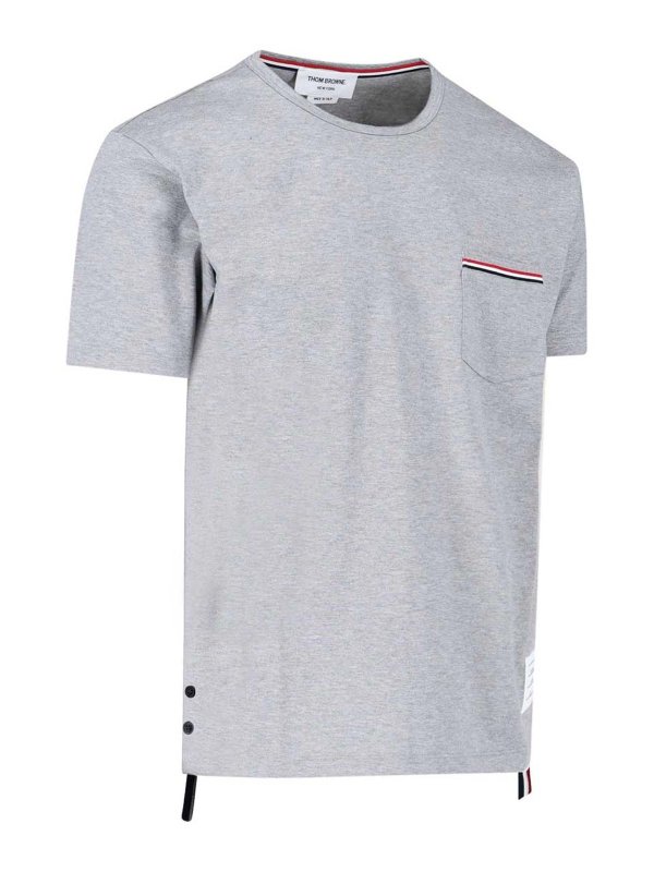 THOM BROWNE: t-shirts online - Tricolor Details T-Shirt