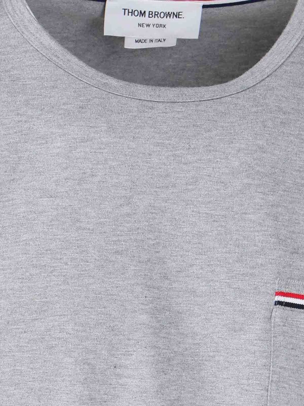 Tricolor Details T-Shirt shop online: THOM BROWNE