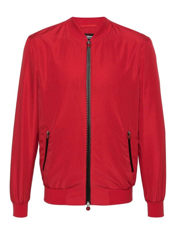 KITON: giacche bomber - Giubbotto bomber con cerniera