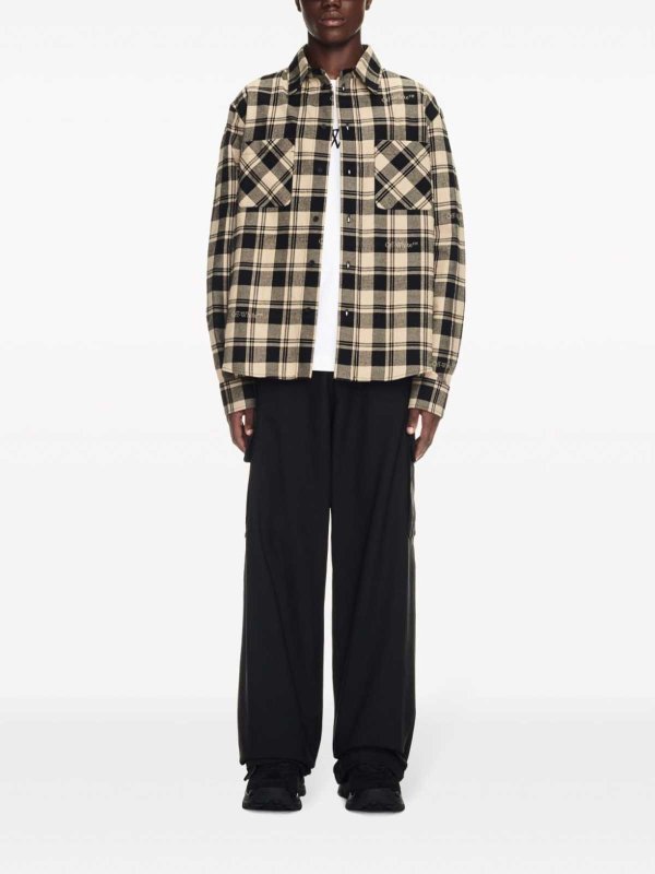 OFF-WHITE: shirts online - Checked Flannel Shirt