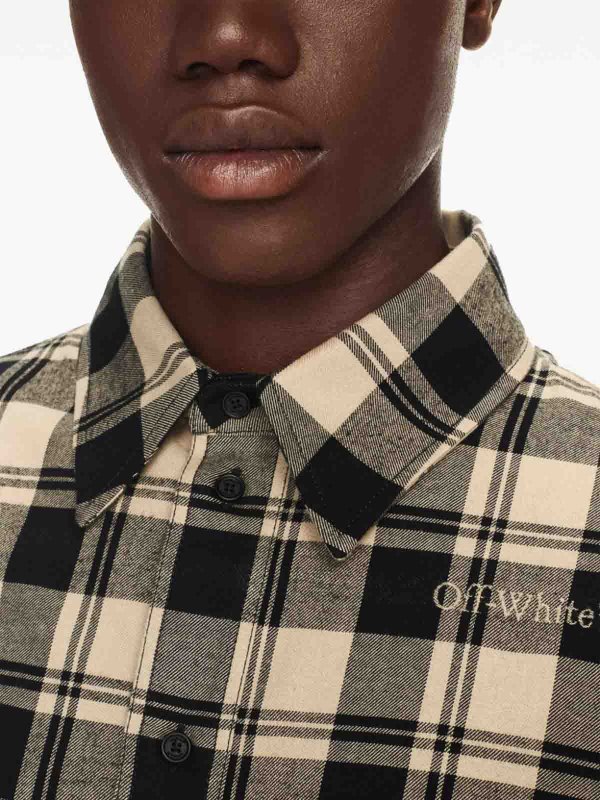 The Best Shops OFF-WHITE: shirts - Checked Flannel Shirt